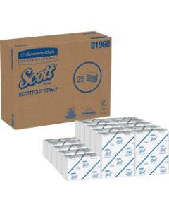 Scott Scottfold1-Ply Folded Paper Towels, 60% Recycled, 175 Sheets Per Pack, Case Of 25 Packs