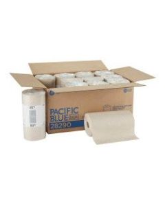 Pacific Blue Basic by GP PRO 2-Ply Paper Towels, 40% Recycled, Brown, 250 Sheets Per Roll, Pack Of 12 Rolls
