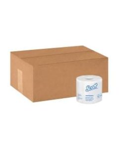 Scott 2-Ply Toilet Paper, 4in x 4in, 100% Recycled, FSC Certified, 550 Sheets Per Roll, Pack Of 80 Rolls