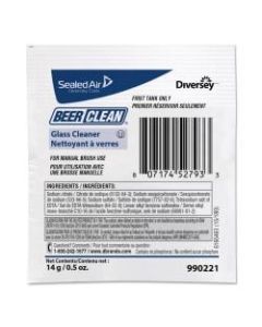 Diversey Beer Clean Glass Cleaner, 0.5 Oz, Carton Of 100 Packets