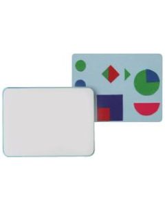 Flipside Combination Flannel/Non-Magnetic Dry-Erase Whiteboard Bulletin Board, 18in x 24in, Blue/White