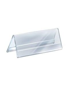 Azar Displays 2-Sided Acrylic Nameplates, 4 1/4in x 11in, Clear, Pack Of 10