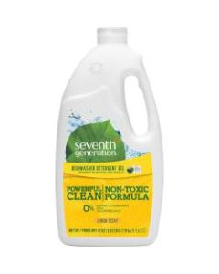 Seventh Generation Automatic Dishwasher Gel Soap, Lemon Scent, 45 Oz Bottle, Case Of 6