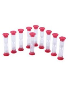 Learning Advantage 1-Minute Sand Timers, Red, Case Of 30