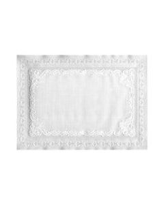 Hoffmaster Straight Edge White Placemats - Tableware, Utensil - 14in Length x 10in Width - Rectangle - Paper - White