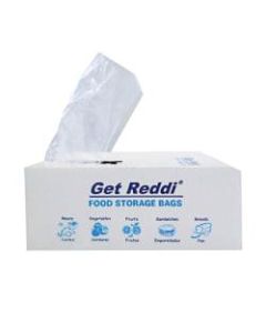 Get Reddi Food and Poly Bag, 10 inches x 8 inches x 24 inches, 22-Quart, 0.85 mL, Clear, 500 food bags per Case, Sold by the Case