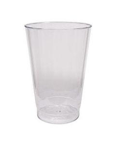 Classic Crystal Plastic Tumblers, 12-oz., Clear, Fluted, Tall, 20 packs of 12 tumblers, 240 per case, Sold as a Case