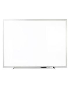 Office Depot Brand Non-Magnetic Melamine Dry-Erase Whiteboard With Marker, 48in x 96in, Aluminum Frame With Silver Finish