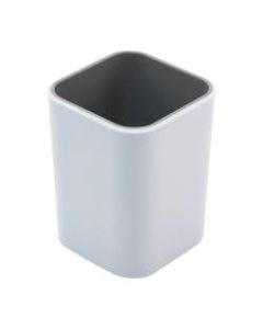 Advantus Fusion Pencil Cup, 4inH x 3inW x 3inD, White/Gray