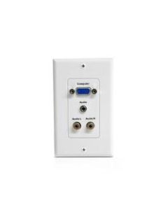 StarTech.com 15-Pin Female VGA Wall Plate with 3.5mm and RCA - White
