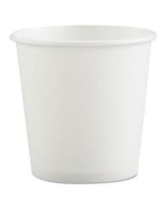 SOLO Single-Sided Polycoated Paper Hot Cups, 4 oz, White, Case Of 1,000