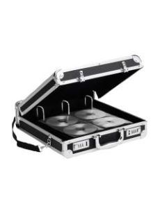 Vaultz Locking CD/DVD Binder Case, 200-Disc Capacity, Black