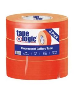 Tape Logic Gaffers Tape, 2in x 50 Yd., Fluorescent Orange, Case Of 3 Rolls