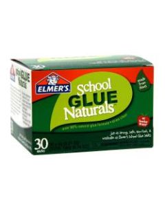 Elmers School Glue Naturals Glue Stick, 6.34 Oz, Clear, Pack Of 30