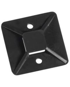 Office Depot Brand Cable Tie Mounts, 1in x 1in, Black, Case Of 100