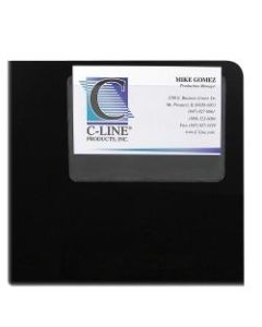 C-Line Top-Loading Business Card Holders, 2in x 3 1/2in, Clear, Pack Of 10