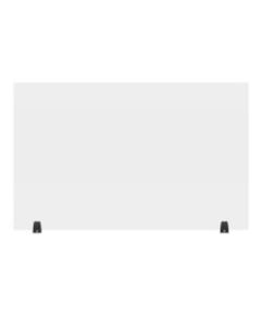 LUX DIVTT-C Reclaim Acrylic Freestanding Sneeze Guard Desk Divider, 48in x 30in, Clear