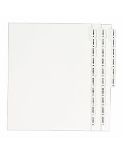 Avery 30% Recycled Preprinted Laminated Tab Dividers, 8 1/2in x 11in, White Dividers/White Tabs, A-Z, Pack Of 25