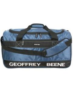 Overland Geoffrey Beene Embroidered Duffel Bag, 10-1/2inH x 11inW x 24inD, Blue