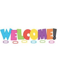Teacher Created Resources Chevron Welcome Bulletin Board Set, Multicolor