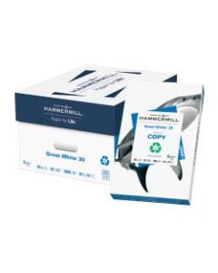 Hammermill Great White Copy Paper, Legal Size (8 1/2in x 14in), 20 Lb, 30% Recycled, Ream Of 500 Sheets, Case Of 10 Reams