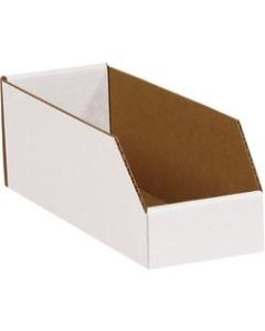 Office Depot Brand Standard-Duty Open-Top Bin Storage Boxes, Small Size, 4 1/2in x 3in x 9in, Oyster White, Case Of 50