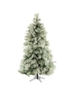 Fraser Hill Farm Flocked Snowy Pine Christmas Tree, 6.5ft