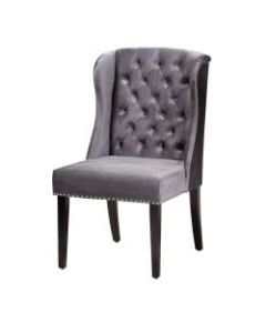 Baxton Studios Lamont Dining Chair, Gray/Dark Brown