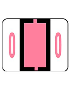 Smead BCCRN Bar-Style Permanent Numerical Labels, 0, Pink, Roll Of 500