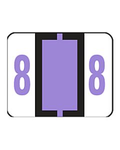 Smead BCCRN Bar-Style Permanent Numerical Labels, 8, Lavender, Roll Of 500