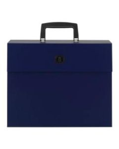 Office Depot Brand Expanding Letter Case File, 19 Pockets, Letter Paper Size, Blue