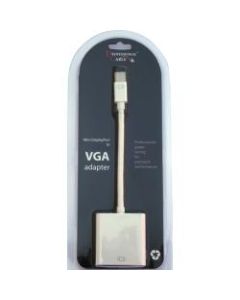 Xavier Mini DisplayPort / Thunderbolt to VGA Female Adapter - 6 Inches - 6in DisplayPort/VGA Video Cable - First End: 1 x Mini DisplayPort Male Digital Audio/Video - Second End: 1 x HD-15 Female VGA - White