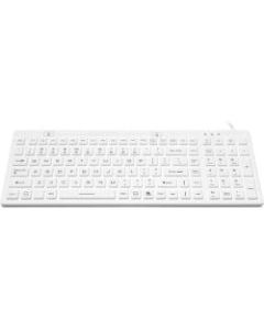 Solidtek Keyboard - Cable Connectivity - USB Interface - Industrial Silicon Rubber Keyswitch - White