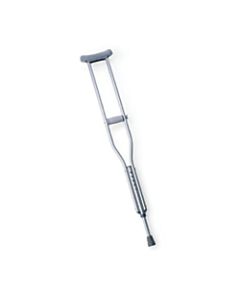 Medline Push-Button Aluminum Crutches, 54 - 62in, Gray