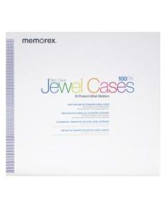 Memorex Slim CD Jewel Cases, Clear, Pack Of 100