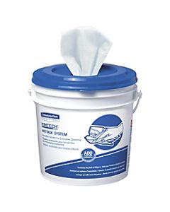 Kimberly-Clark Professional Kimtech Science WetTask Cleaning & Disinfecting System, 12in x 12 1/2in, 90 Sheets Per Roll, Case Of 6 Rolls