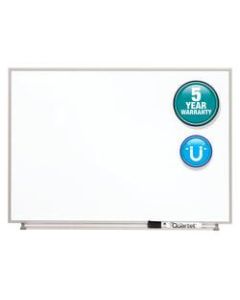 Quartet Matrix Magnetic Marker Dry-Erase Board, 23in x 16in, Aluminum Frame With Silver Finish