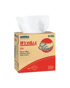 Wypall X70 Cloths - 9.10in x 16.80in - White - Hydroknit - Durable, Absorbent, Strong, Reusable, Embossed - For Multipurpose - 100 Per Box - 100 / Box