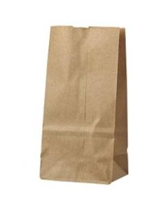 General Supply Natural Paper Grocery Bags, #2, 30 Lb, 7 7/8in x 4 5/16in x 2 7/16in, Kraft, Case Of 500