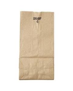 General Supply Natural Paper Grocery Bags, #4, 30 Lb, 9 3/4in x 5in x 3 1/3in, Kraft, Case Of 500