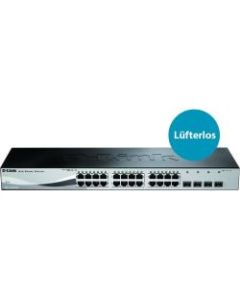 D-Link WebSmart DGS-1210-28 Ethernet Switch - 24 Ports - Manageable - Gigabit Ethernet - 10/100/1000Base-T, 1000Base-X - 2 Layer Supported - 4 SFP Slots - Power Supply - Twisted Pair, Optical Fiber - 1U High - Desktop, Rack-mountable