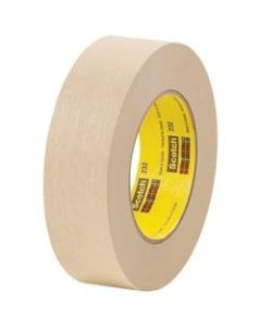 3M 232 Masking Tape, 3in Core, 1.5in x 180ft, Tan, Case Of 12