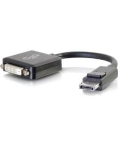 C2G 8in DisplayPort to DVI-D (Single-Link) Adapter Converter - M/F - 8 Inch DisplayPort Male to DVI-D Female Adapter Converter - Adapts a DP output to DVI-D - Supports resolutions up to 1920 x 1200 - Supports legacy Single-Link DVI-D display devices