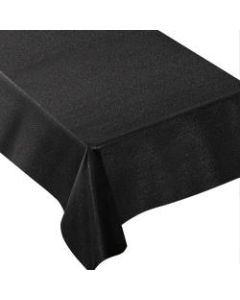 Amscan Metallic Fabric Table Cover, 60in x 104in, Black