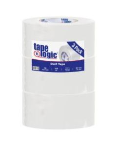 Tape Logic Color Duct Tape, 3in Core, 3in x 180ft, White, Case Of 3