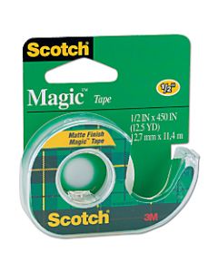 Scotch Magic Tape In Dispenser, 1/2in x 450in, Clear