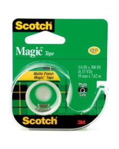 Scotch Magic Tape In Dispenser, 3/4in x 300in, Clear