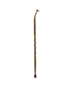 Brazos Walking Sticks Twisted Bocote Exotic Wood Cane With Brass Hame Top, 40in