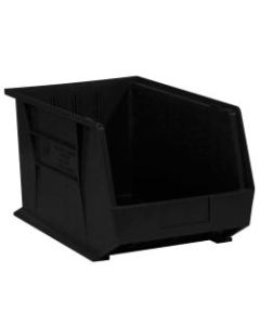 Office Depot Brand Plastic Stack & Hang Bin Boxes, Small Size, 10 3/4in x 8 1/4in x 7in, Black, Pack Of 6