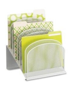 Safco Onyx Wire Mesh 8-Tier Desktop Organizer, 14inH x 11 13/16inW x 10 13/16inD, White
